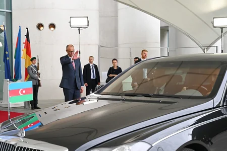 Prezident İlham Əliyev və Federal Kansler Fridrix Merts mətbuata bəyanatlarla çıxış ediblər - YENİLƏNİB-3
