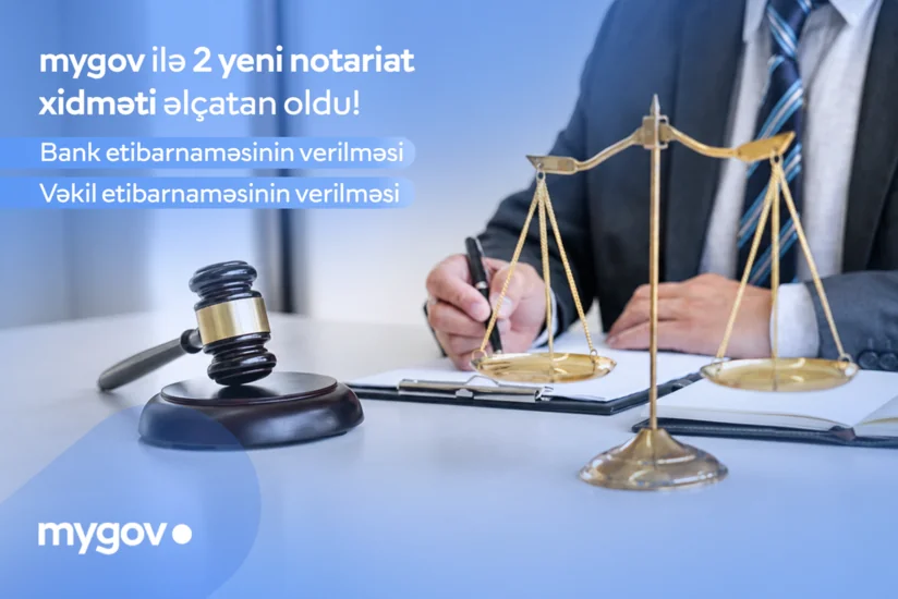 Vətəndaşlar artıq mygov üzərindən vəkil və bank etibarnaməsi verə biləcəklər