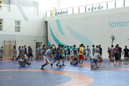 Bakıda keçiriləcək dünya çempionatından əvvəl Azərbaycanın güləş millilərinin açıq məşqi baş tutub