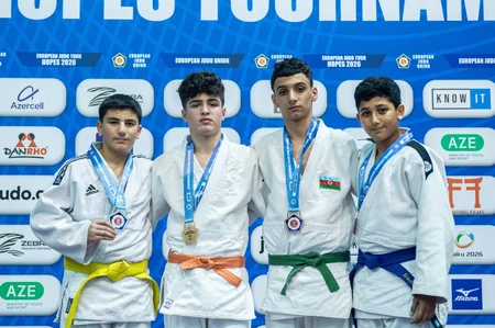 Avropa Cüdo Ümidləri Turnirində U-14 yaş kateqoriyasında ilk mükafatçılar müəyyənləşib