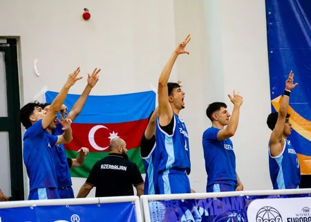 Azərbaycanın U-18 basketbol millisi Avropa çempionatının B divizionunda ilk qrup qələbəsini qazanıb