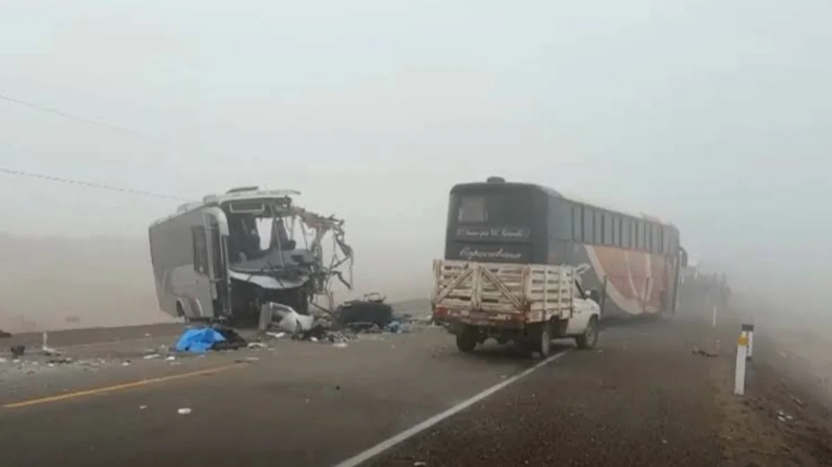 Five dead in bus collision in southern Peru