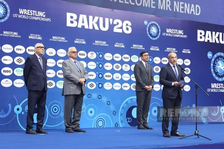 Bakıda 17 yaşadək güləşçilər arasında dünya çempionatının açılış mərasimi keçirilib