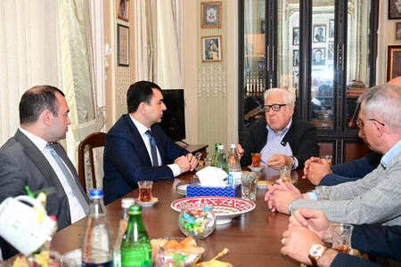 Adil Kərimli Xalq yazıçısı Anarla ədəbi prosesin inkişafını müzakirə edib