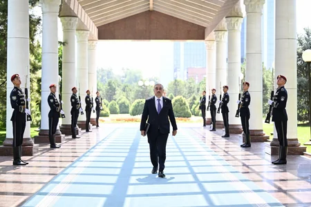Rəşad Məmmədov etimadnaməsini Şavkat Mirziyoyevə təqdim edib
