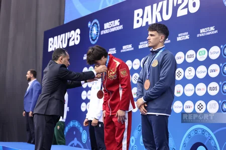 Orxan Həbibliyə dünya çempionatının bürünc medalı təqdim edilib