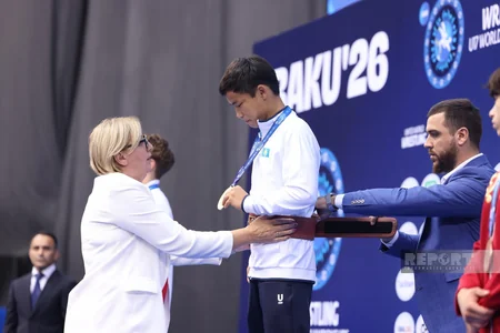 Orxan Həbibliyə dünya çempionatının bürünc medalı təqdim edilib