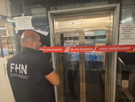 Bakıda marketin liftinin fəaliyyəti dayandırılıb