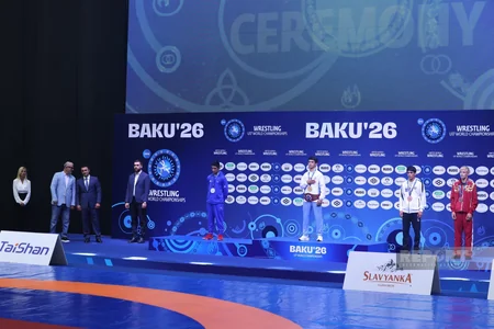 Abdurrahman Huseynli, Elmir Charkazov awarded medals at U17 worlds