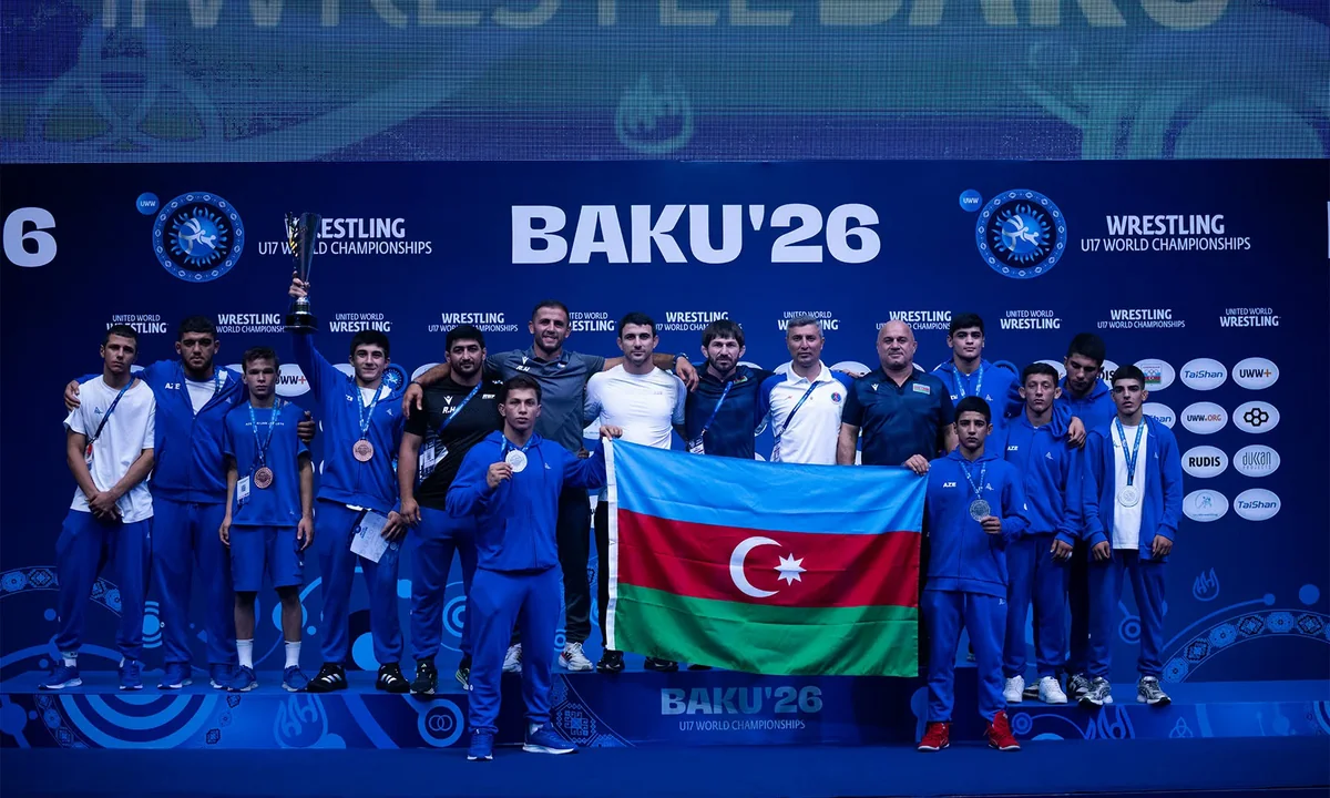 Azerbaijan finish second in Greco-Roman team standings at U17 worlds