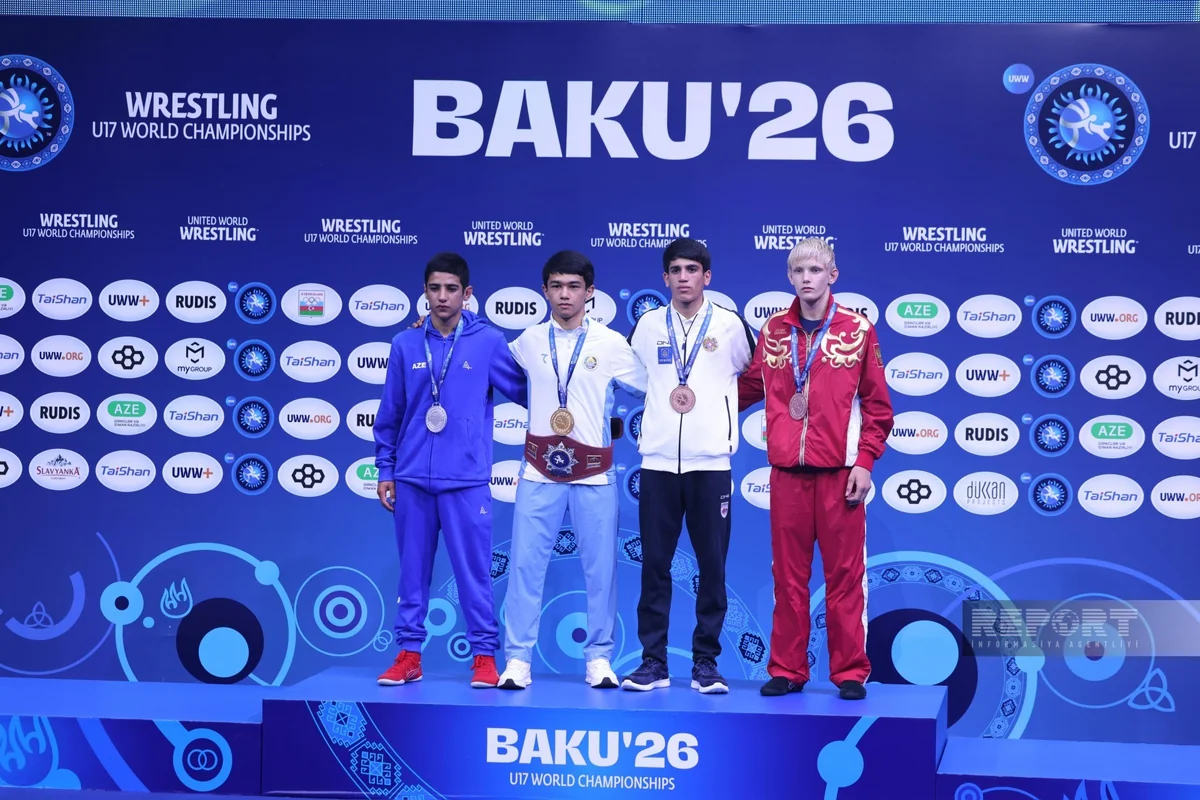 Abdurrahman Huseynli, Elmir Charkazov awarded medals at U17 worlds