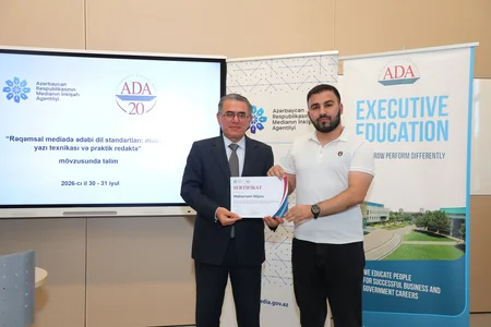 Rəqəmsal mediada ədəbi dil standartları mövzusunda təlimlər başa çatıb