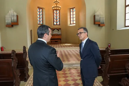Ramin Məmmədov Şəmkirdə Cümə məscidini, alman kilsəsini ziyarət edib
