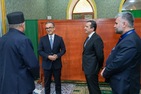 Ramin Məmmədov Şəmkirdə Cümə məscidini, alman kilsəsini ziyarət edib