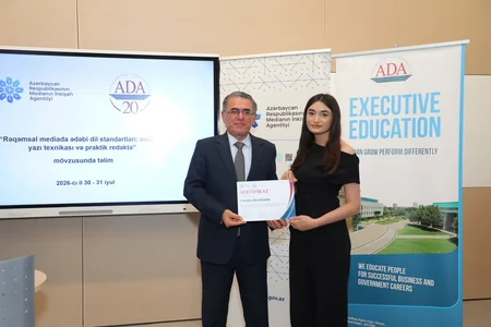 Rəqəmsal mediada ədəbi dil standartları mövzusunda təlimlər başa çatıb