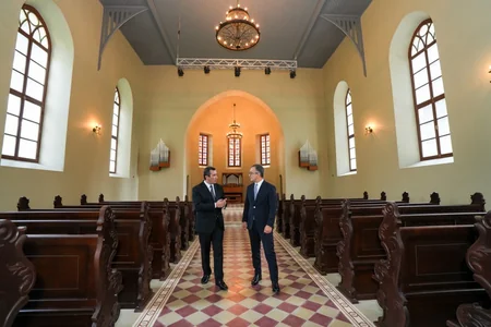 Ramin Məmmədov Şəmkirdə Cümə məscidini, alman kilsəsini ziyarət edib