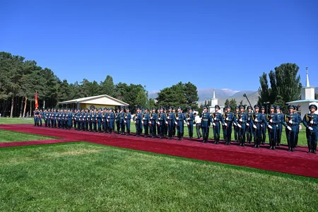 Official welcome ceremony held for President Ilham Aliyev in Cholpon-Ata