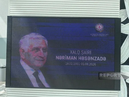 Xalq şairi Nəriman Həsənzadə ilə vida mərasimi keçirilir