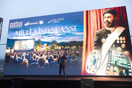 AzerGold QSC və Bakı Media Mərkəzinin təşkilatçılığı ilə Daşkəsəndə milli kino seansı keçirilib