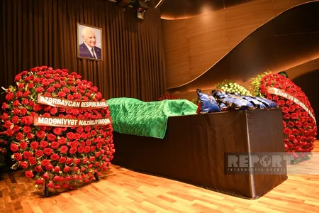 Xalq şairi Nəriman Həsənzadə ilə vida mərasimi keçirilir