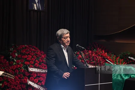 Xalq şairi Nəriman Həsənzadə ilə vida mərasimi keçirilir