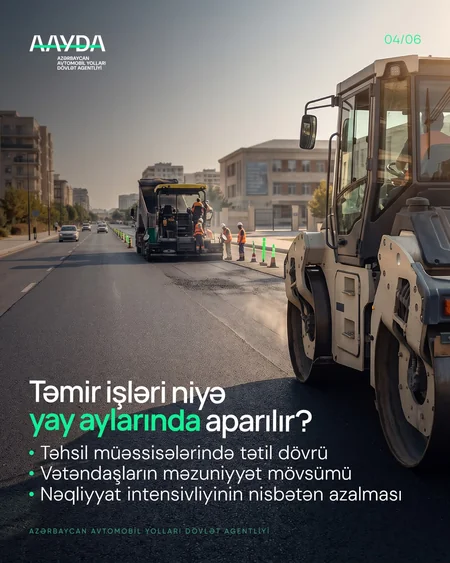 Bakıda 100-dən çox küçə və prospektdə genişmiqyaslı yol təmiri aparılır
