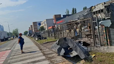 Aftermath of Kyiv rocket and drone attack - PHOTOS