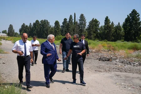 Bərdədə yeni qəbiristanlığın salınması nəzərdə tutulan əraziyə baxış keçirilib