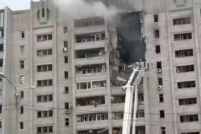 Russian strike on residential building in Kharkiv kills two
