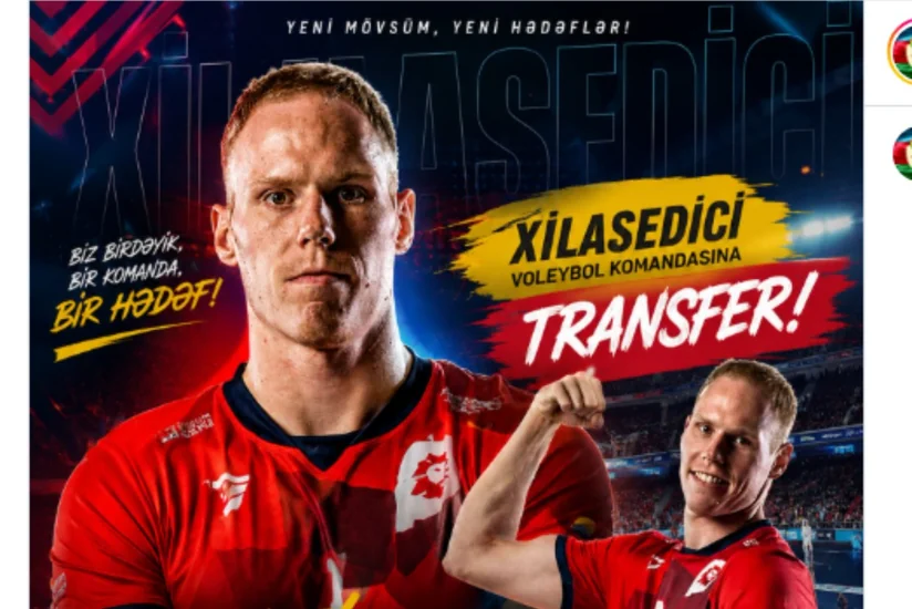 Xilasedici voleybol komandası heyətini Daniel Çexlə gücləndirib