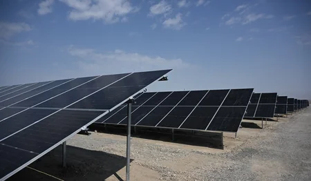 President Ilham Aliyev inspected construction progress of 'Shams 1' and 'Garbi Ufug' solar power plants in Nakhchivan
