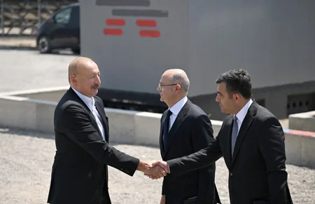 President Ilham Aliyev inspected construction progress of 'Shams 1' and 'Garbi Ufug' solar power plants in Nakhchivan