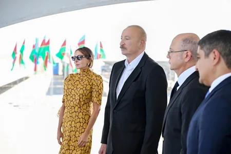 President Ilham Aliyev inspected construction progress of 'Shams 1' and 'Garbi Ufug' solar power plants in Nakhchivan