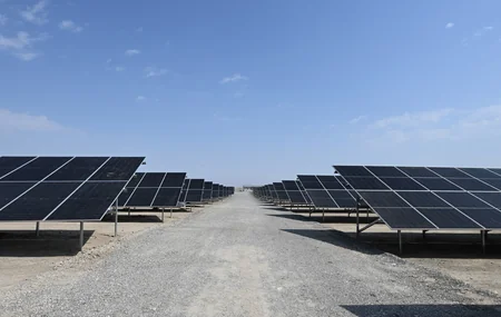 President Ilham Aliyev inspected construction progress of 'Shams 1' and 'Garbi Ufug' solar power plants in Nakhchivan