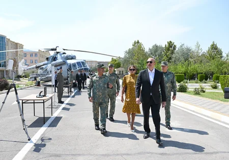 President Ilham Aliyev attended ceremony to present Battle Flags to newly established commando military units of Separate Combined Arms Army