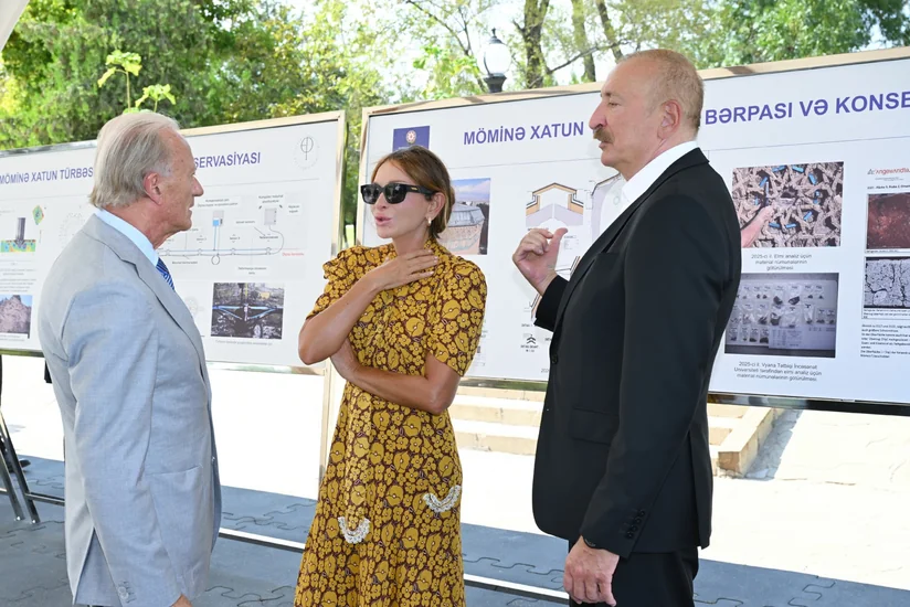 President Ilham Aliyev reviewed restoration efforts at Momine Khatun Mausoleum in Nakhchivan