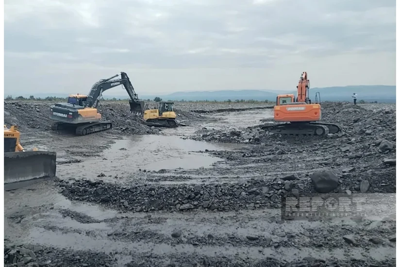 Oğuzdan axan çaylarda sel və daşqınlara qarşı mübarizə tədbirləri görülür