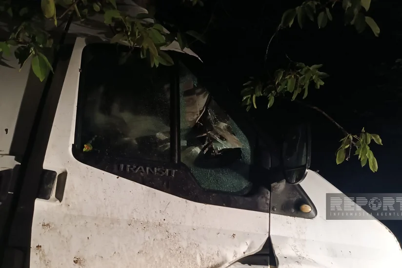 Tovuzda avtomobil işıq dirəyinə və ağaca çırpılıb, sürücü ölüb