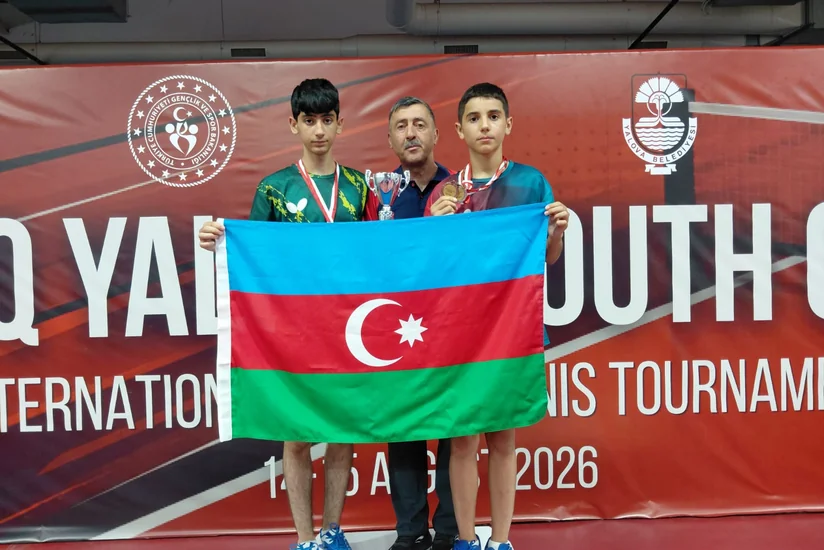 Azərbaycanın yeniyetmə stolüstü tennisçiləri Türkiyədə 4 medal qazanıblar