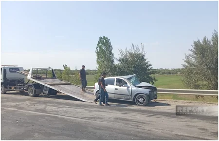Sabirabadda iki avtomobil toqquşub, 4 nəfər xəsarət alıb