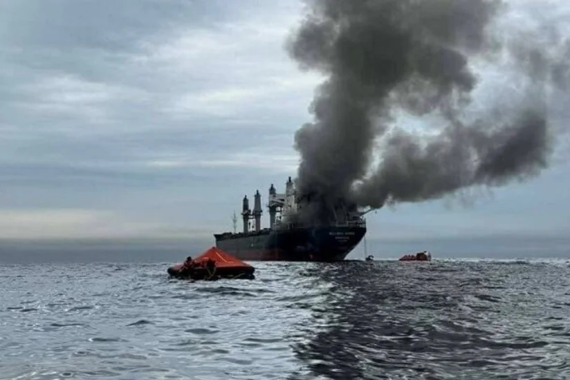 Vessel struck by unknown projectile in Strait of Hormuz, one crew member killed