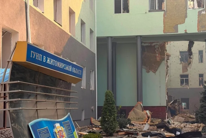 Russian drone strike on police headquarters in Ukraine kills two officers