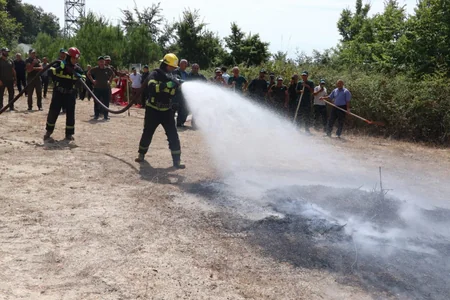 FHN meşələrdə yanğın təhlükəsizliyinə dair praktiki təlim keçirib