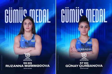 Two Azerbaijani wrestlers win silver at World Championship in Bratislava