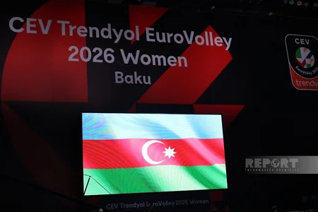 Bakıda qadın voleybolçular arasında Avropa çempionatının açılış mərasimi keçirilib