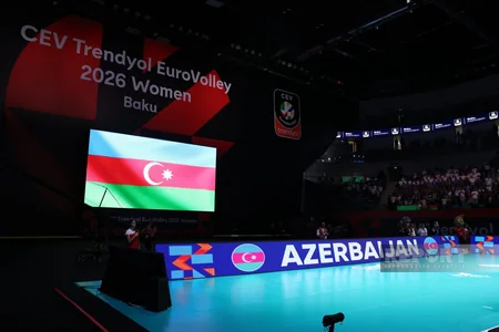 Bakıda qadın voleybolçular arasında Avropa çempionatının açılış mərasimi keçirilib