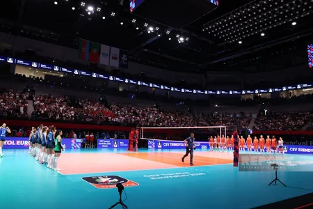 Bakıda qadın voleybolçular arasında Avropa çempionatının açılış mərasimi keçirilib