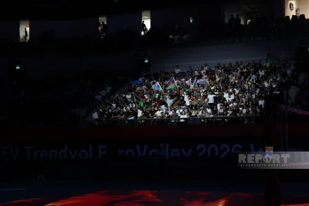 Bakıda qadın voleybolçular arasında Avropa çempionatının açılış mərasimi keçirilib
