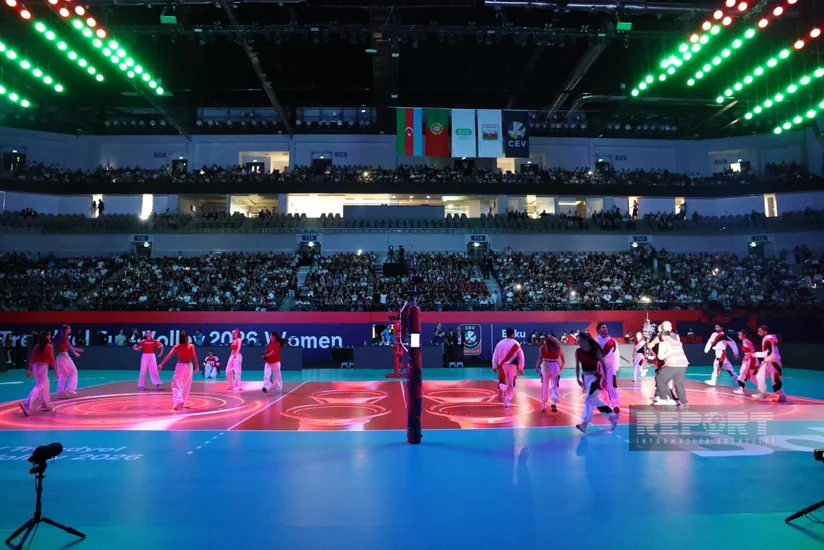 Bakıda qadın voleybolçular arasında Avropa çempionatının açılış mərasimi keçirilib