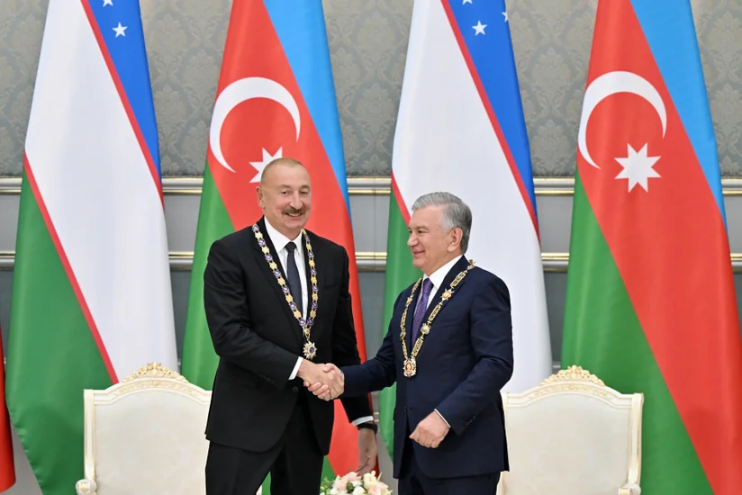 Daşkənddə Azərbaycan və Özbəkistan prezidentlərinin təltifolunma mərasimi keçirilib - YENİLƏNİB